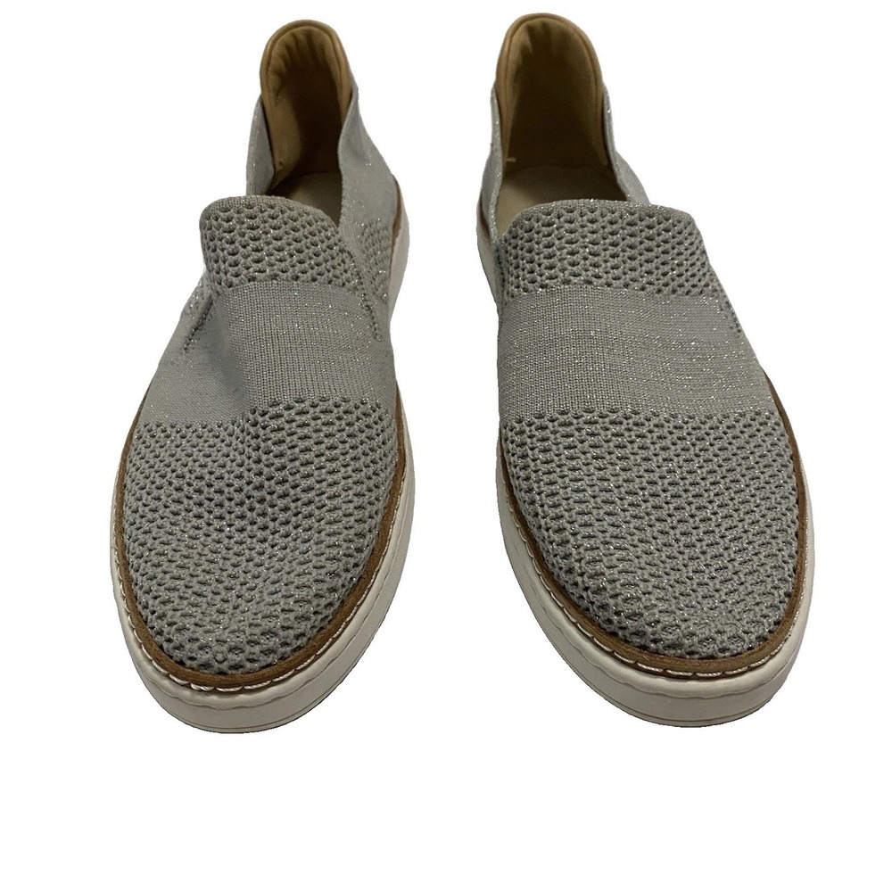 UGG‎ Sammy Knit Slip-On Sneakers Metallic Grey Size 8.5 - Picture 2 of 7